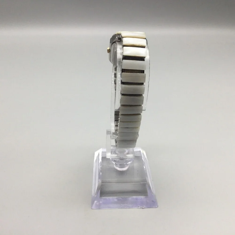 Vintage Gemtime Quartz Watch Womens 21mm Silver Gold Tone MOP Dial New Battery - Picture 6 of 14